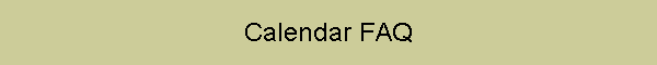 Calendar FAQ